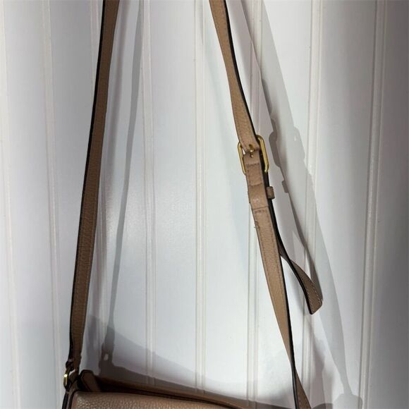 Tory Burch McGraw Crossbody Bag Devon Sand Pebbled Leather w/ Dust Bag Designer - Picture 10 of 12